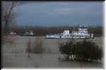 B Tug boat on the Mississippi River